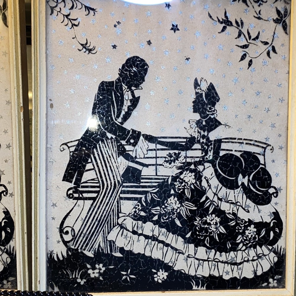 VTG Butterfly Effect Silhouette Colonial Sweethearts & Colonial Holiday Pictures - Picture 3 of 7